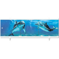 Фронтальный экран под ванну Метакам Ультралегкий АРТ 1.48 (дельфины)