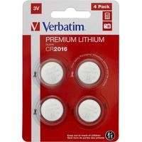 Батарейка Verbatim CR2016 Verbatim литиевая блистер 4 шт. 49531