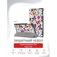Чехол для планшета JFK Smart Case для Huawei MatePad T10s (бабочки)