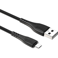 Кабель Borofone BX37 USB Type-A MicroUSB (1 м, черный)