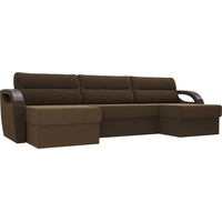 П-образный диван Лига диванов Форсайт 100819 (коричневый)