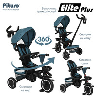 Детский велосипед Pituso Elite Plus (сине-зеленый)