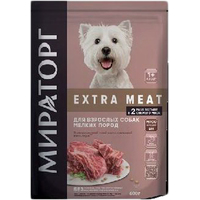 Сухой корм для собак Мираторг Extra Meat с говядиной Black Angus для мелких пород 600 г