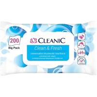 Влажные салфетки Cleanic Clean&Fresh универсальные для рук и тела с клапаном (200 шт)