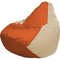 Кресло-мешок Flagman Груша Медиум Г1.1-207 (оранжевый/светло-бежевый)