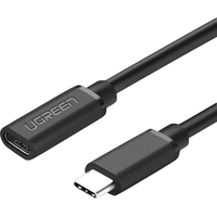 Удлинитель Ugreen USB Type-C - USB Type-C ED008 40574 (0.5 м, черный)