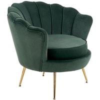 Интерьерное кресло Halmar Amorinito (темно-зеленый/золотой)