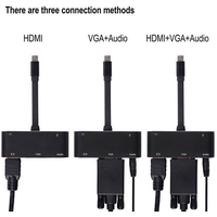 Адаптер USBTOP USB 3.1 Type-C на HDMI/VGA/3.5 мм/USB 3.0/USB-C