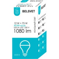 Светодиодная лампочка Belsvet LED-M A60 E27 12 Вт 4000 К