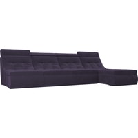 Модульный диван Лига диванов Холидей люкс 105559 (велюр, фиолетовый)