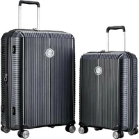Комплект чемоданов Verage Rome 55/67 см (черный янтарь)