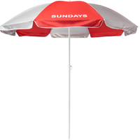 Пляжный зонт Sundays HYB1812 (красный/серебристый)