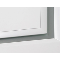 Межкомнатная дверь Belwooddoors Аурум 2 90 см (стекло сатин, эмаль светло-серый)