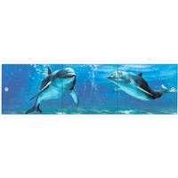 Фронтальный экран под ванну Метакам Ультралегкий АРТ 1.68 (дельфины)