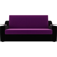 Диван Лига диванов Сенатор 120 106421 (микровельвет, фиолетовый/черный)