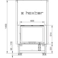 Встраиваемая печь-камин Hoxter HAKA 67/51h (литой купол)