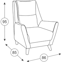 Интерьерное кресло Нижегородмебель Дали ТК 233 (лаунж 10)