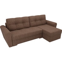 Угловой диван Лига диванов Амстердам 28221 (правый, рогожка, коричневый)