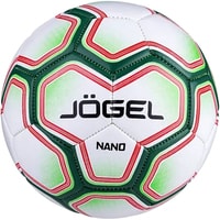 Футбольный мяч Jogel BC20 Nano (5 размер, белый/зеленый/красный)