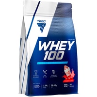 Протеин сывороточный (концентрат) Trec Nutrition Whey 100 (клубника, 900 г)