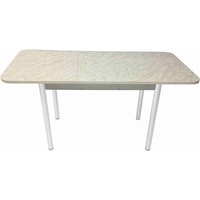Кухонный стол Solt Мила 2 (мрамор белый/ноги круглые белые)