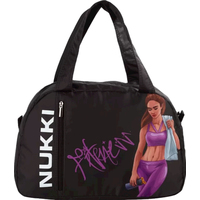 Спортивная сумка Nukki NUK-SP-07 (черный/фиолетовый, девочка)