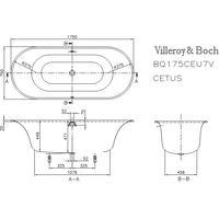Ванна Villeroy & Boch Cetus 175x75 UBQ175CEU7V-01