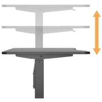 Стол для работы стоя ErgoSmart Air Desk L (черный)