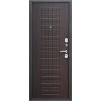 Металлическая дверь ЮрСталь Гарда 205x86 (черный муар/венге, правый)