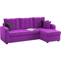 Угловой диван Mebelico Ливерпуль (вельвет, фиолетовый)