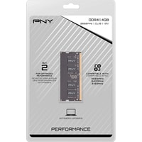 Оперативная память PNY Performance 4GB DDR4 SODIMM PC4-21300 MN4GSD42666