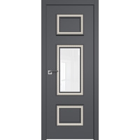 Межкомнатная дверь ProfilDoors 67SMK (серый матовый, стекло белое, белая патина)