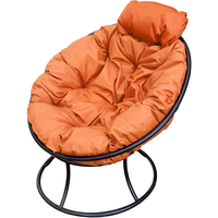 Кресло M-Group Папасан мини 12060407 (черный/оранжевая подушка)