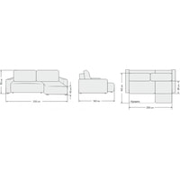 Угловой диван Craftmebel Dandy угол (правый, БНП, ткань, malmo серый)