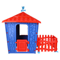 Игровой домик Pilsan Stone House с забором 06443 (синий)