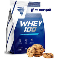 Протеин сывороточный (концентрат) Trec Nutrition Whey 100 (печенье, 2270 г)