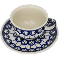 Чашка с блюдцем Boleslawiec Ceramics CUP WITH SAUCER -D-9 775836/D-8/1