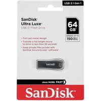 USB Flash SanDisk Ultra Luxe USB 3.1 64GB SDCZ74-064G-G46