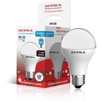 Светодиодная лампочка Supra SL-LED-PR-A60 E27 8 Вт 4000 К [SL-LED-PR-A60-8W/4000/E27]