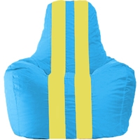 Кресло-мешок Flagman Спортинг С1.1-280 (голубой/желтый)