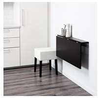 Откидной стол Ikea Бьюрста/Нильс (коричневый/черный/белый) [299.196.79]