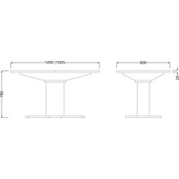 Кухонный стол Аврора Корсика фотопечать 120-151.5x80 (мрамор серый 12/черный матовый)