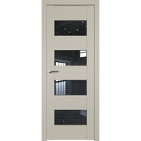 Межкомнатная дверь ProfilDoors 46U L 80x200 (шеллгрей/стекло дождь черный)