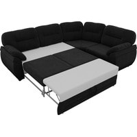Угловой диван Лига диванов Бруклин 29406 (правый, велюр, черный)