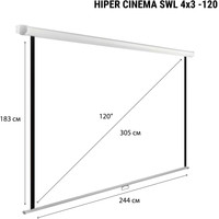 Проекционный экран Hiper Cinema SWL 4x3-120