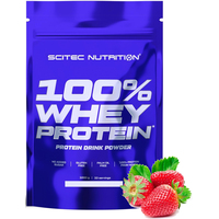 Протеин сывороточный (концентрат) Scitec Nutrition 100% Whey Protein (клубника, 1000 г)