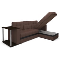 Угловой диван Мебель-АРС Атланта угловой (рогожка, шоколад)