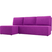 Угловой диван Mio Tesoro Берген левый (микровельвет, фиолетовый)