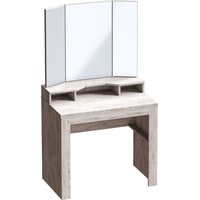 Туалетный столик с зеркалом Мебельград Соренто (дуб бонифаций/кофе структурный матовый)