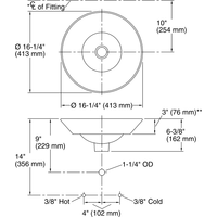 Умывальник Kohler Conical Bell Nepal 41.3x41.3 [K-14223-SR1-K7]